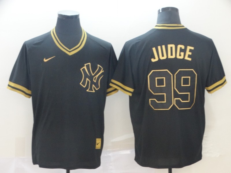Men's New York Yankees Aaron Judge #99 Black Authentic Jersey